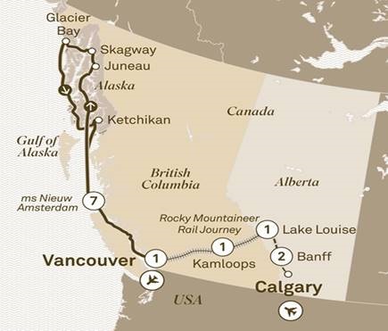 Scenic Canadian Castles and Alaska Cruise