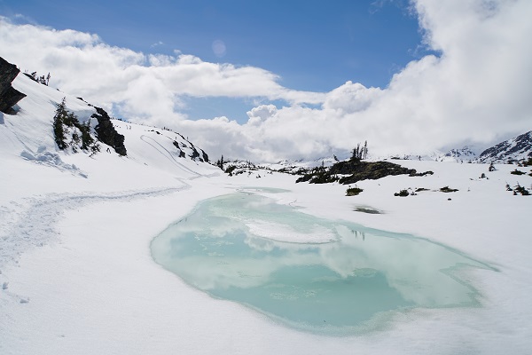 Reflections on water - White Pass Snow Shoe Adventure - Skagway © Holidays Beckon Pty Ltd