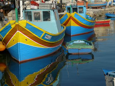 Malta fishing boats - image by HardyS @ pixabay.com
